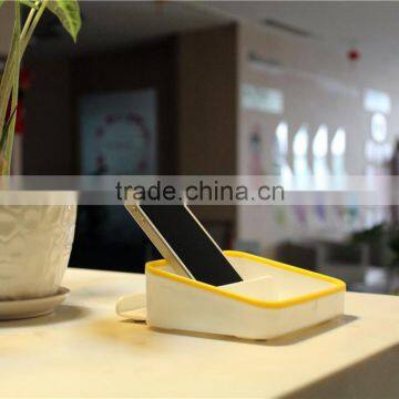 Convenient Plastic Desktop Table Pad Cell Mobile Phone Bracket Stand Support Hoder With Storage Box photo-5