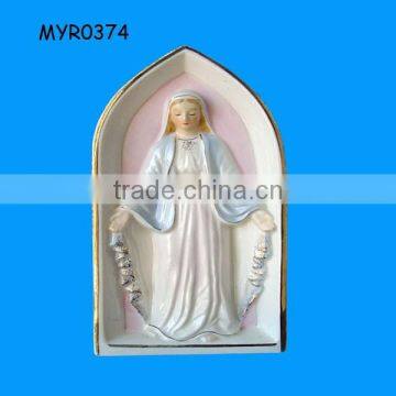 Ceramic Virgin Mary Wall Pocket For Easter