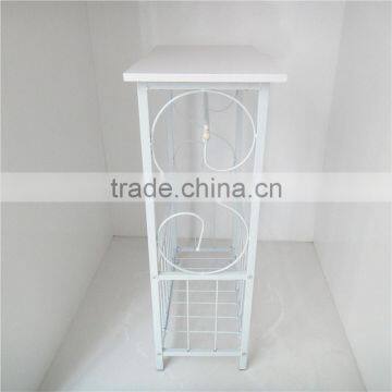 RH-4961New Metal Scroll Design Bathroom Magazine Storage Table Organizer photo-4