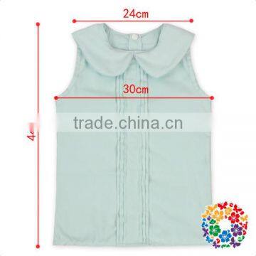 Adorable Doll Collar Girls Shirts Wholesale Baby Girl Birthday Tops Latest Design Girls Top photo-2