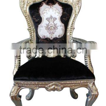 MD-0012-06 Leading vintage hand-carved single chair with arm