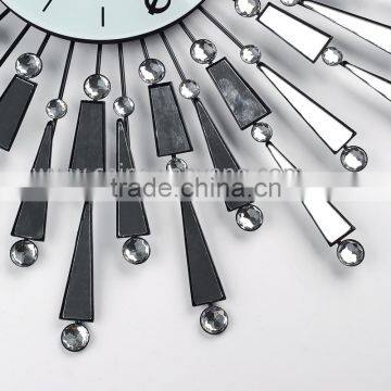 Metal Crystal Wall Digital Clock With Mirror photo-3