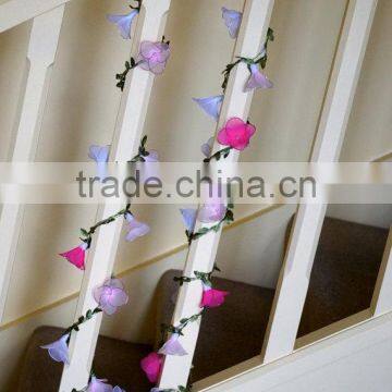 Pink and White LED Flower String Lights photo-2