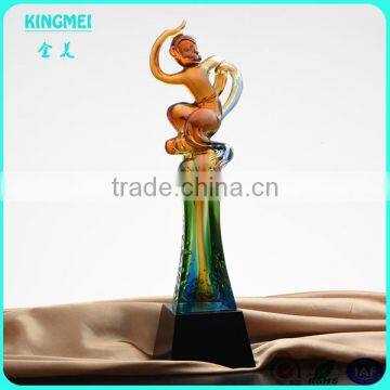 KM-XP02 Custom Crystal Glass Monkey Figurine Award as New Year Gifts for Home or Business Decoration photo-6