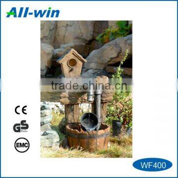 antique stone-like resin garden water fountain with LED light