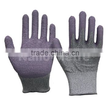 NMSAFETY Protective Gloves Cutting Glass purple latex Gloves