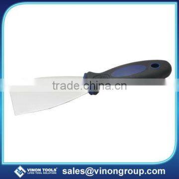 Putty knife, Stainless scraper with soft TPR handle