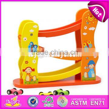 2017 New Design 3 Levels Kids Cartoon Wooden Toy Race Track W04E051 photo-6