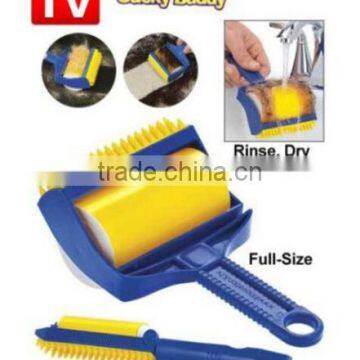Hot Dog Cat Sticky Buddy Reusable Schticky Lint Roller Pet Hair Remover photo-2