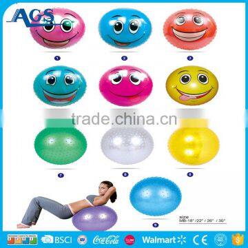 Smiling face solid color spiky massage ball