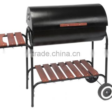 30" inch barrel Charcoal BBQ Grill with Trolley