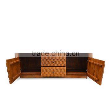Buffet Console Zion Curve Natural Teak Wood Furniture photo-4