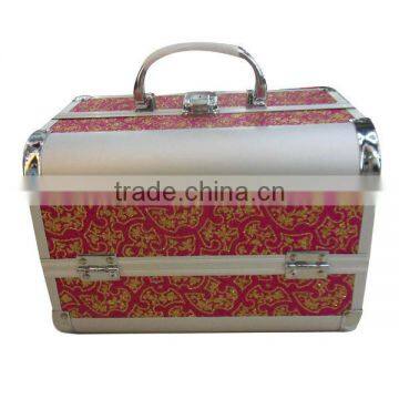 Aluminum Cosmetic Case w/ Makeup Brush Storage