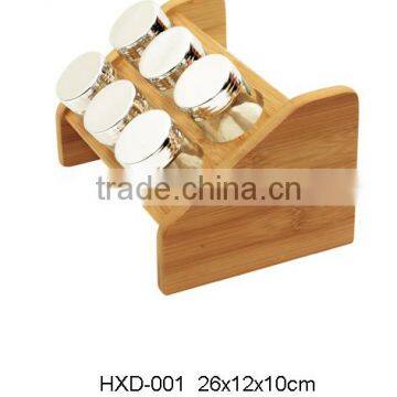 8-Spice Jar Wholesale Bamboo Spice Rack