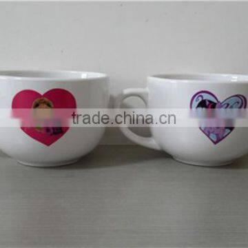 White Colour Customized Logo Ceramic Coffee Mugs photo-2