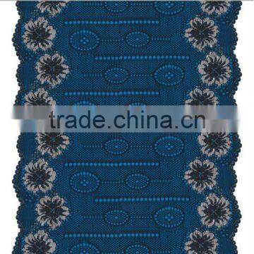 popular nylon spandex colored silk lace for bridal gown