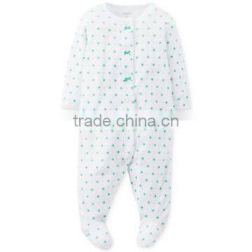 New Kids Pajamas Toddler Girls Polka-Dot One-Piece Footed Coveralls