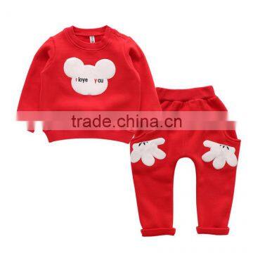 New style boys outfits sanded cotton thicken cartoon children clothing sets