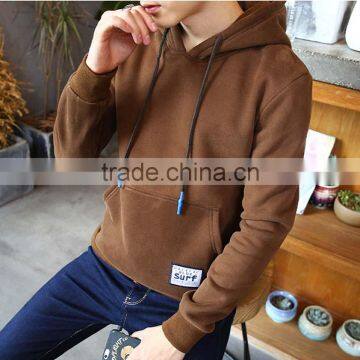 2016 Sweater for men plain hoodie men cool pullover Brushed Fleece OEM