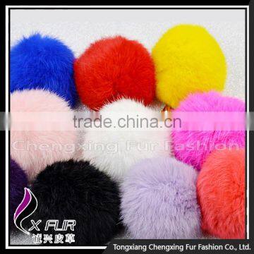 CX-A-23 2016 New Fashion Gray and white Rabbit Fur Ball Pom Poms