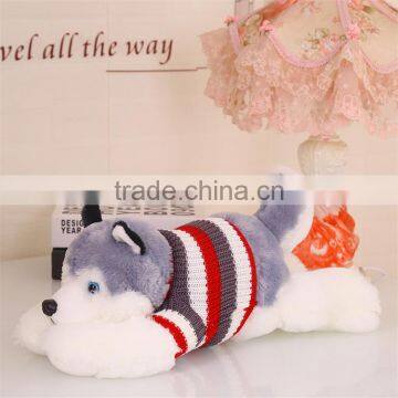 Christmas gift plush lying husky dog doll toy for Valentine's Day and children gifts