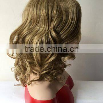 Fashion Synthetic Hair Women Long Curly Blonde Cheap Cosplay Party Wig Full Lace Wigs photo-4