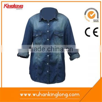 garment factory wholesale custom 100%Cotton Denim Workwear Shirt