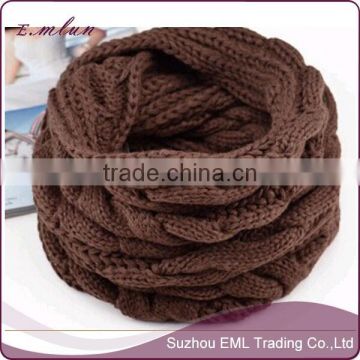 Ladies winter outdoor knit fabric scarf