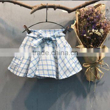 School Uniform Grids Bow Skirt Baby Girl Mini Dress Wholesale Boutique Clothes photo-4