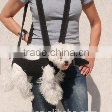 Summer Crochet Pat Dog Sling Carrier With Pockets