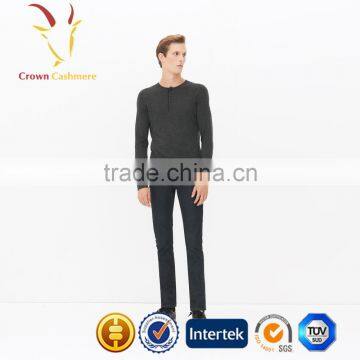 Men Button Down Knitted Cashmere Pullover Sweater photo-4