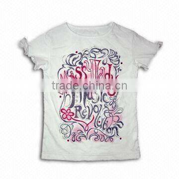 Children's T-shirt, Made of 100% Cotton Jersey 180gm, Front Print with Glinting