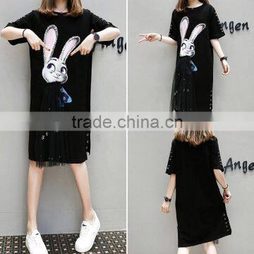 Z&M New Women Latest Fashion Dress Cartoon Dress Sheath Dress photo-2