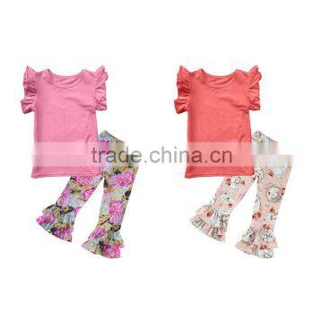 New Arrival Spring Summer Princess Baby Girl Clothing Outfit Hot Sale Baby Party Top With Pants Ruffle Set Fashion Flower Pants photo-4