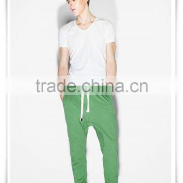 Mens cotton spandex jersey harem pant custom fashion design harem pants