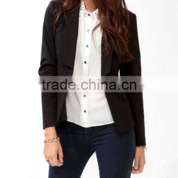 Faceted Single Button Blazer