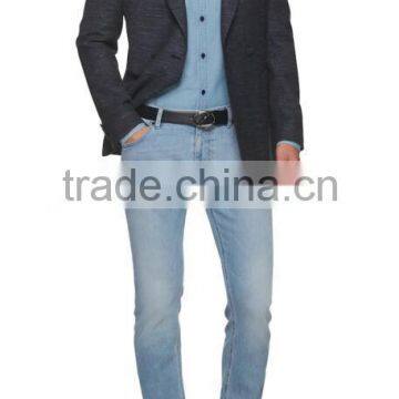 High Quality Men's Washed Denim Long Sleeves Shirt photo-3