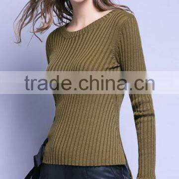 Factory Wholesale Women's Thin Wide Neck Tight Pullover Spring Sweaters With High Quality photo-2