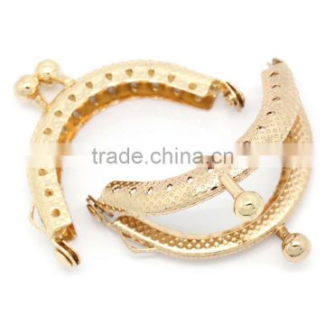 Metal Frame Kiss Clasp Arch For Purse Bag Rose Gold 5.3x4.3cm(Open:7.3x5.3cm),5pc,Bulk