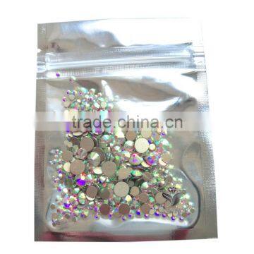 Crystal AB Glass Rhinestone Diamond ,flat Back Crystal AB Rhinestones for Nail Art photo-4