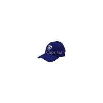 Blue 6 Panel Patch Embroidery Cotton Baseball Caps With Bottle Opener