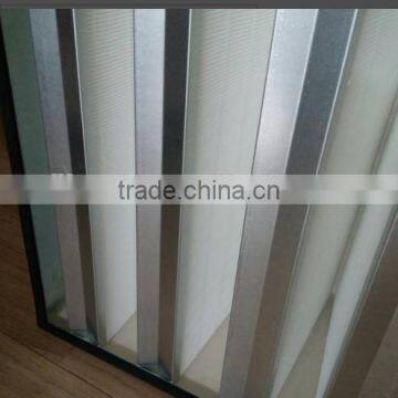 Industrial Filter Mini Pleated Media Mutiple H11 V-bank Hepa Filter photo-2