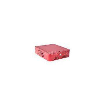 Red Aluminum Horizontal Computer Cases , Durable Mini ITX Case