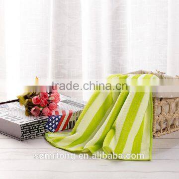 China Supplier Color Stripe Mictofiber Hand Towel Yarn Dyed Towel