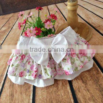 Baby Girl Bowknot Floral Princess Tutu 2 Layered Skirt Pettiskirt