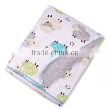 lovely sheep soft fleece folding infant baby blanket