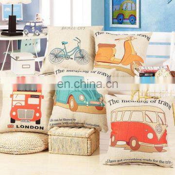 Hot Selling Bus Pattern Pillow Sofa Cushion