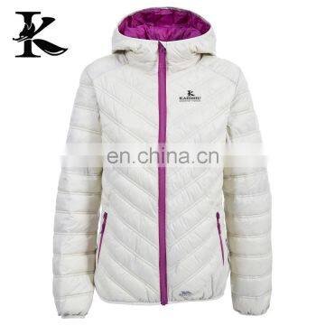 Ladies' down feather jacket warm clothing