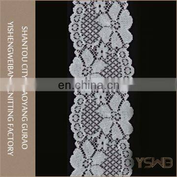 Europe style elegant white flower border embroidery lace trim