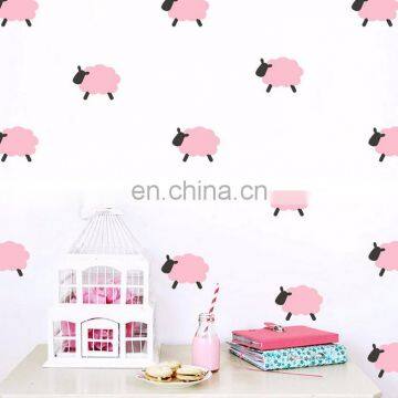 Cute Pink Sheep Ins Style Vinyl Mini Wall Sticker Children Room Home Decoration Mural Roon Decal photo-2